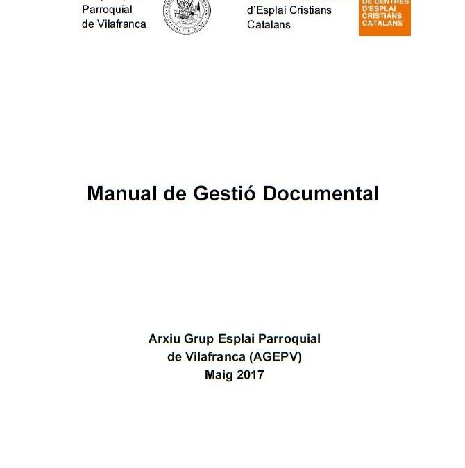 Publiquem el Manual de Gestió Documental de l’Arxiu del GEP (AGEPV)